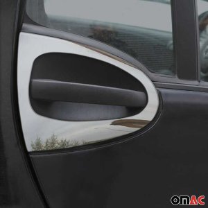smart fortwo 451 Door Handle Cover - Edges - Omac - S.Steel - Gloss Silver - '07-'15